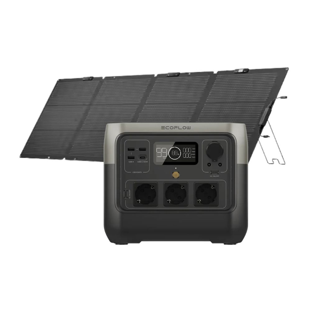 ECOFLOW RIVER 2 PRO SOLAR GENERATOR + 220W PORTABLE SOLAR PANEL 5005501002-BDL 220